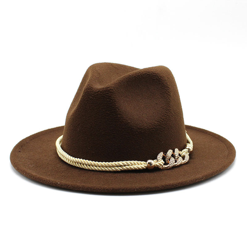 TheCapSpot - Fedora Gold Chain Hat