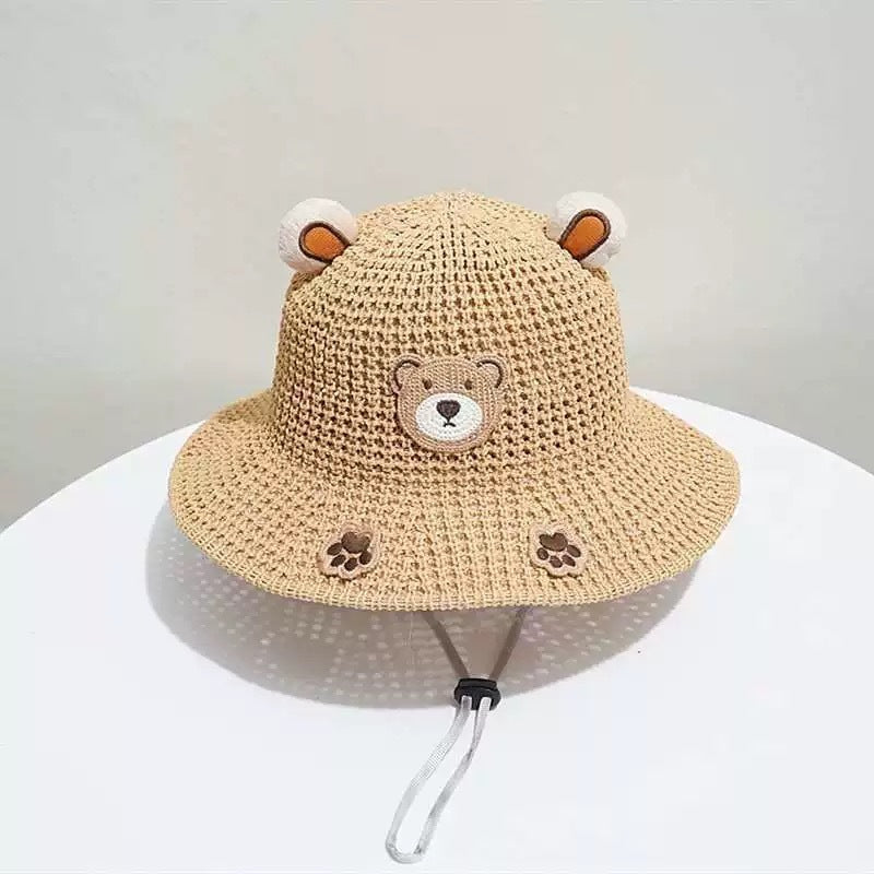 TheCapspot -Bear Sun-proof Straw Hat Baby
