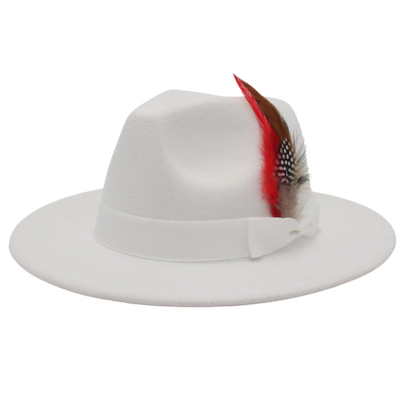 TheCapSpot - Feather Broad Brimmed Hat