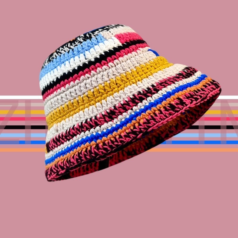 TheCapSpot -Color Handmade Striped Knitted Hat Children