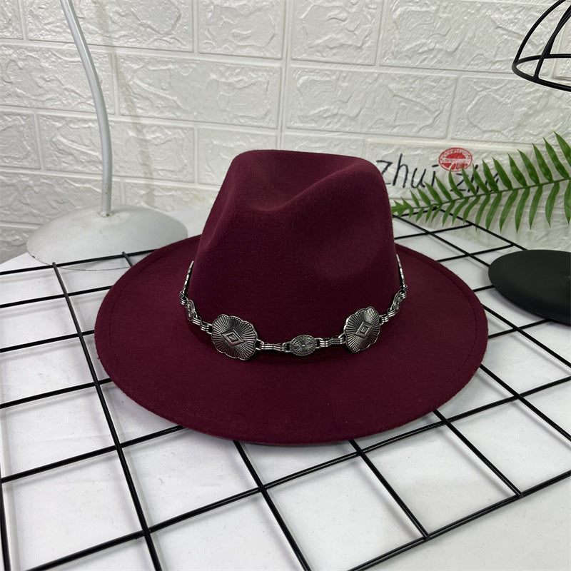 TheCapSpot - Chain Fedora Cap