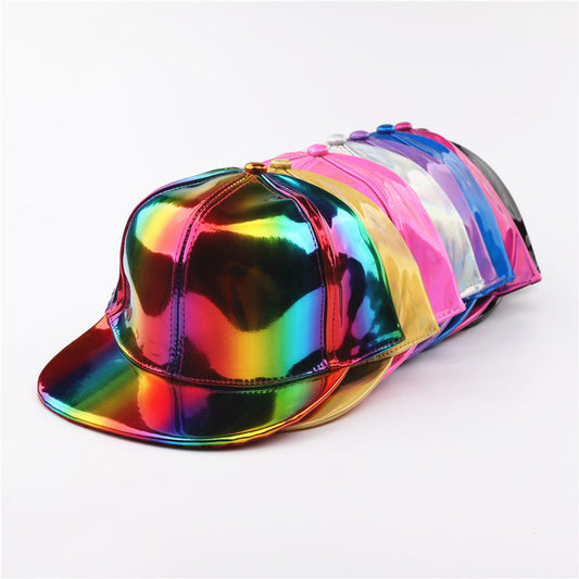 TheCapSpot - Reflective Brim Leather Cap