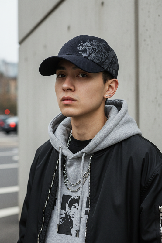 Dragon Graphic Quick-Dry Polyester Baseball Cap