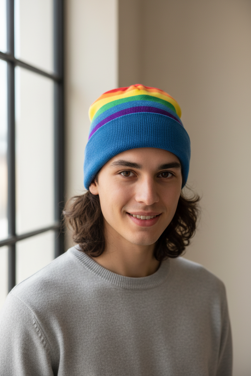 Journey Multicolor Acrylic Dome Stocking Cap Beanie