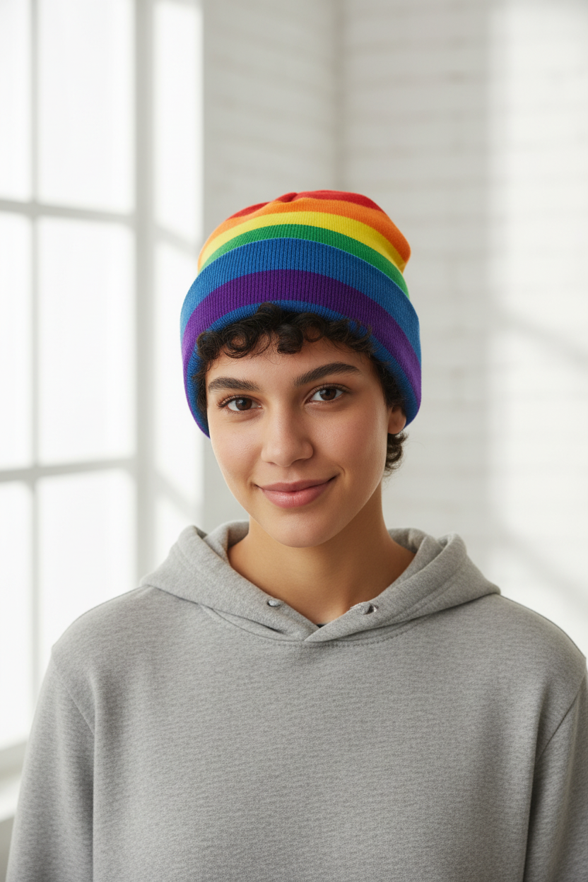 Journey Multicolor Acrylic Dome Stocking Cap Beanie