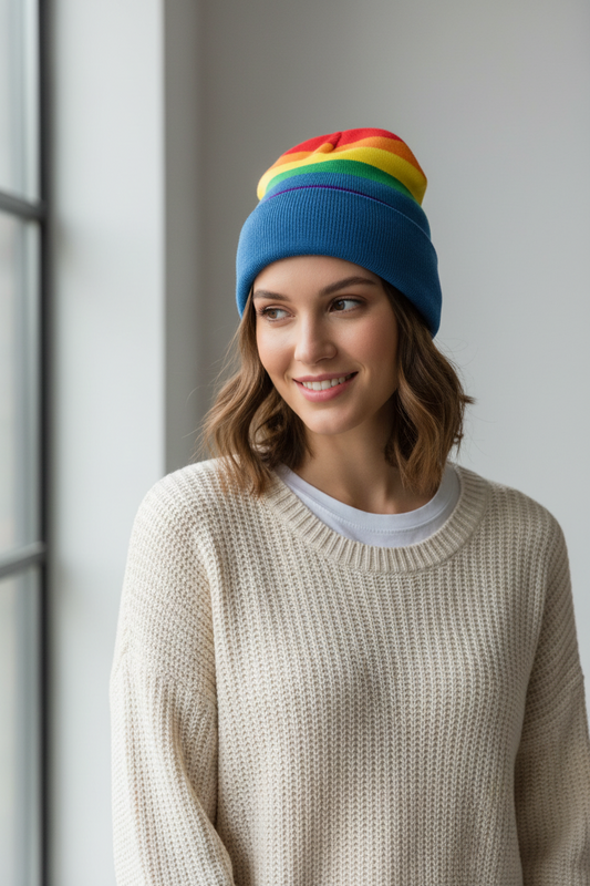 Journey Multicolor Acrylic Dome Stocking Cap Beanie