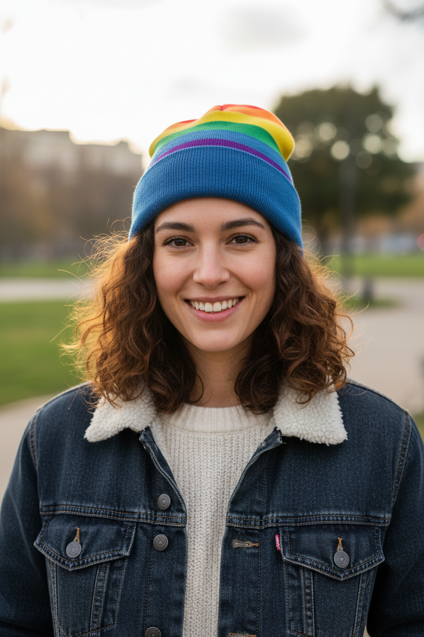 Journey Multicolor Acrylic Dome Stocking Cap Beanie