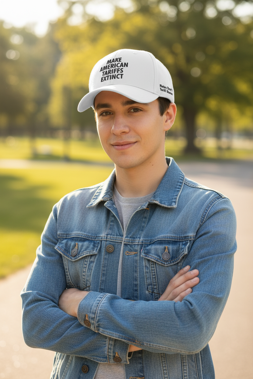 Tariffs Dome Baseball Cap – White, Unisex