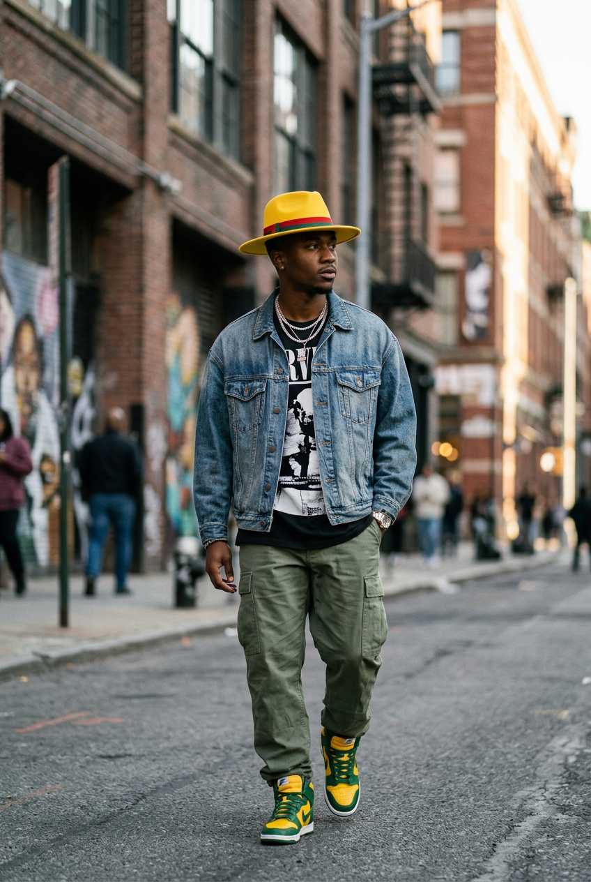 Kerney Cotton Flat Brim Fedora Hat with Band