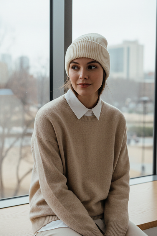 Parks Solid Color Wool Knit Beanie – Unisex, One Size