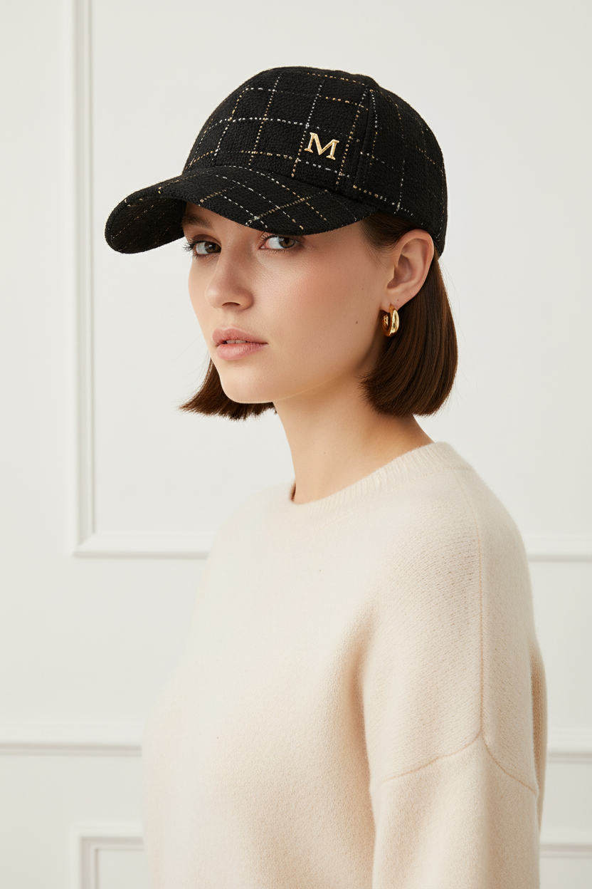 Felix Plaid M Baseball Cap – UV Protection, Medium 56–58cm