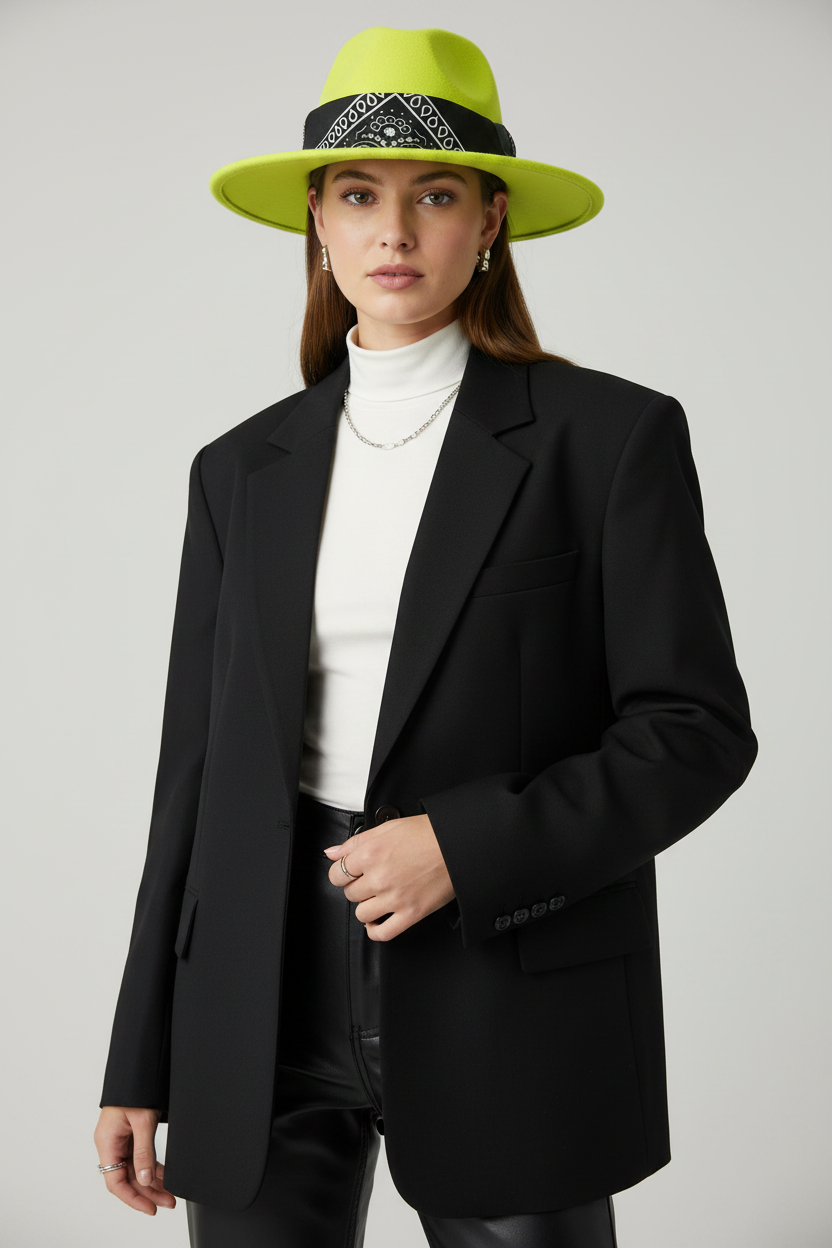 Paisley Fedora Hat with Ribbon Accessory