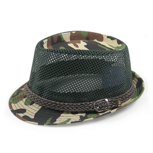 TheCapSpot - Men's Summer Breathable Mesh Straw Hat