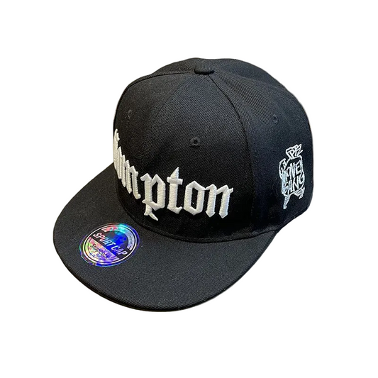 Compton Canvas Baseball Cap – Letter Embroidery, Adjustable