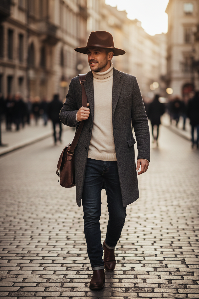 Alexander Thomas Unisex Wool Felt Fedora Hat with Adjustable Band