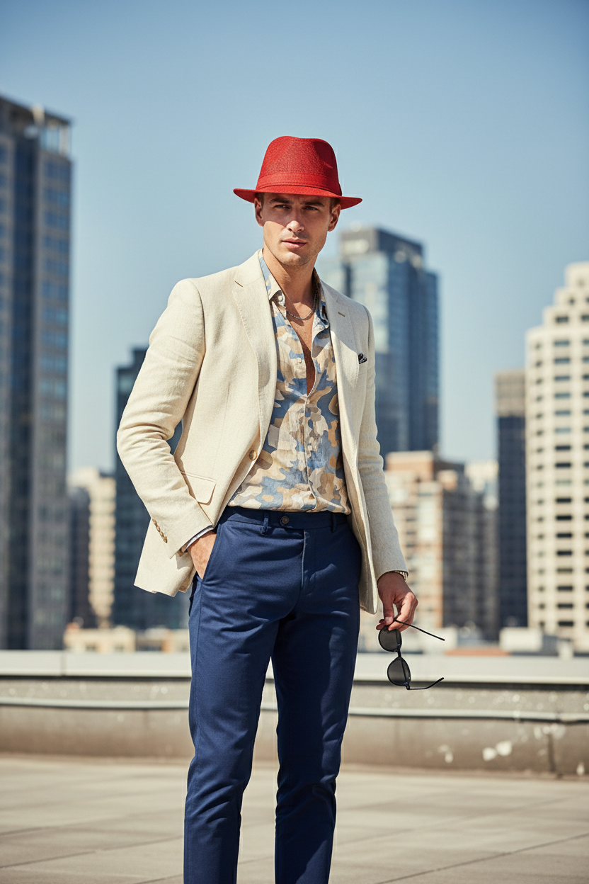 Lawrence Wide Brim Fedora Hat with Band