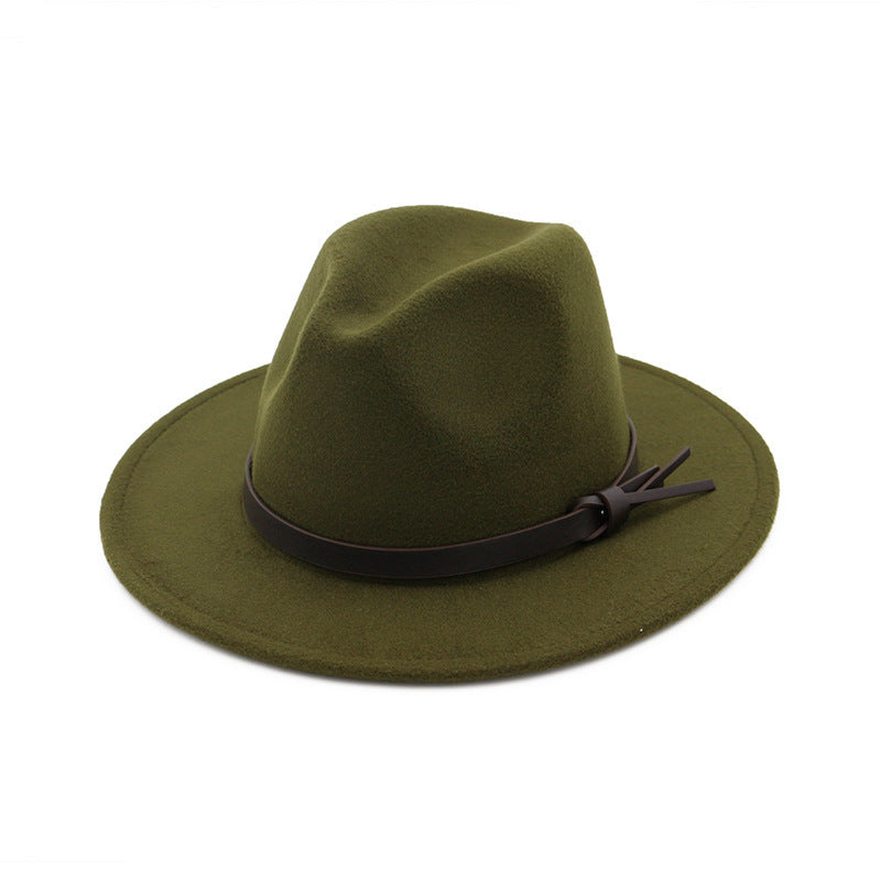 TheCapSpot - Braun Woolen Top Hat