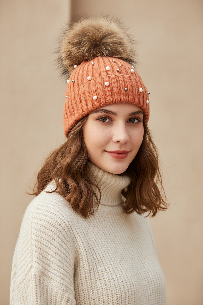 Fallbrook Pearl Knitted Beanie Hat for Women