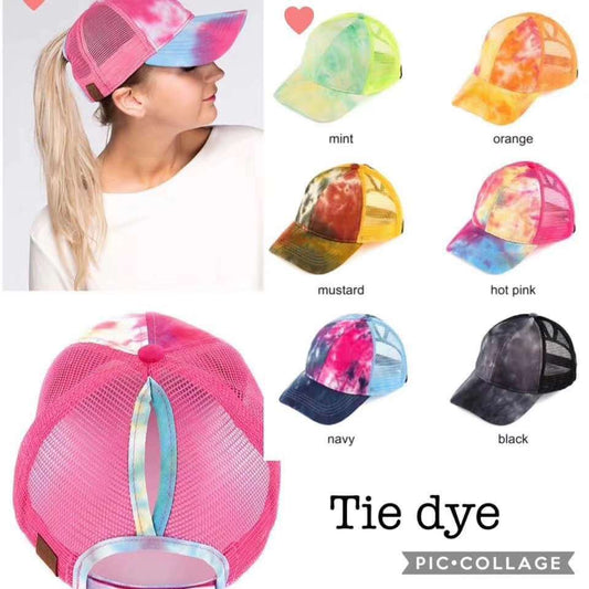 TheCapSpot - Tie-dye ponytail cap