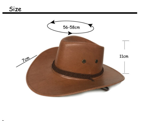 TheCapSpot - Faux Leather Cowboy Hat