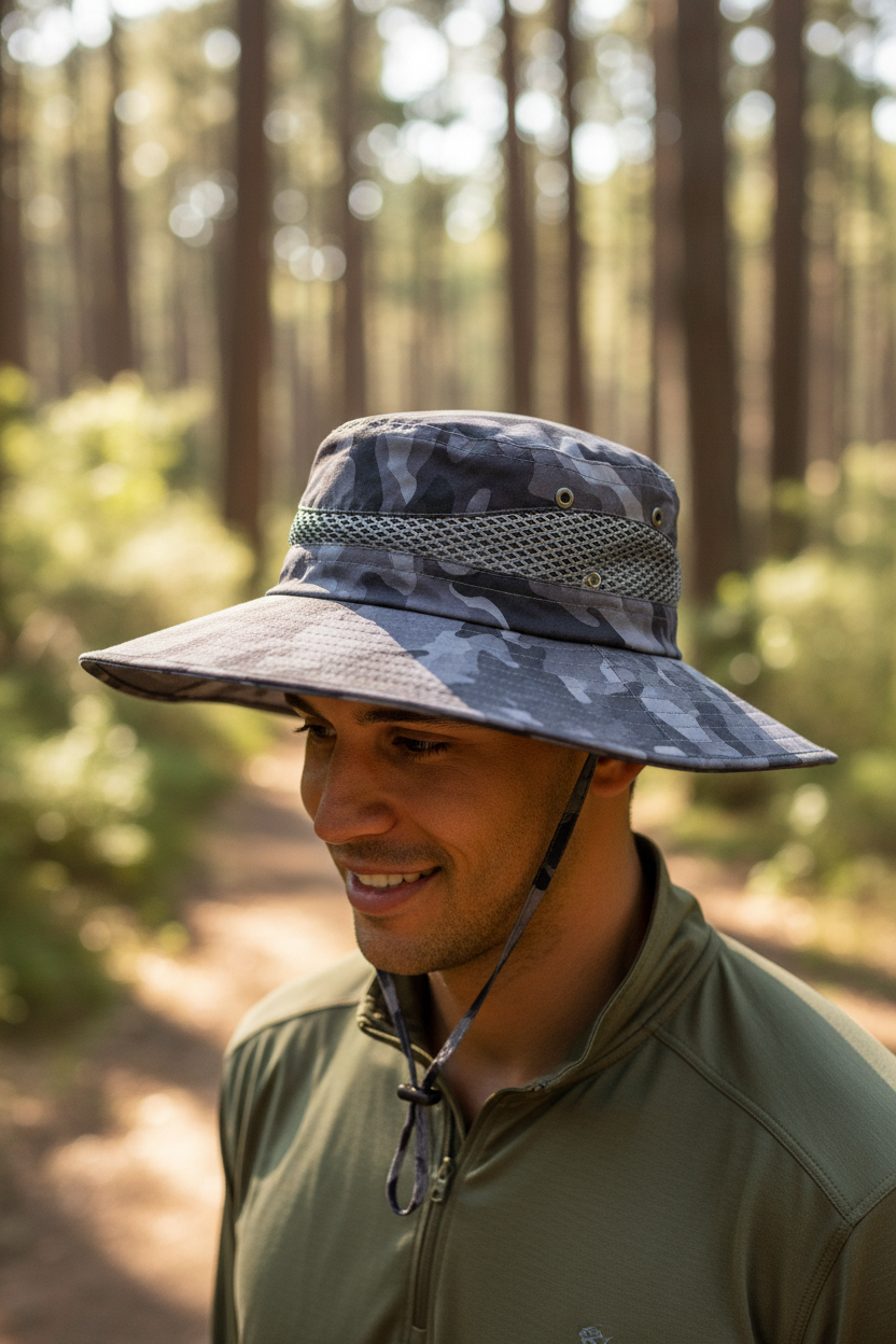 Newsome Camouflage Polyester Bucket Hat