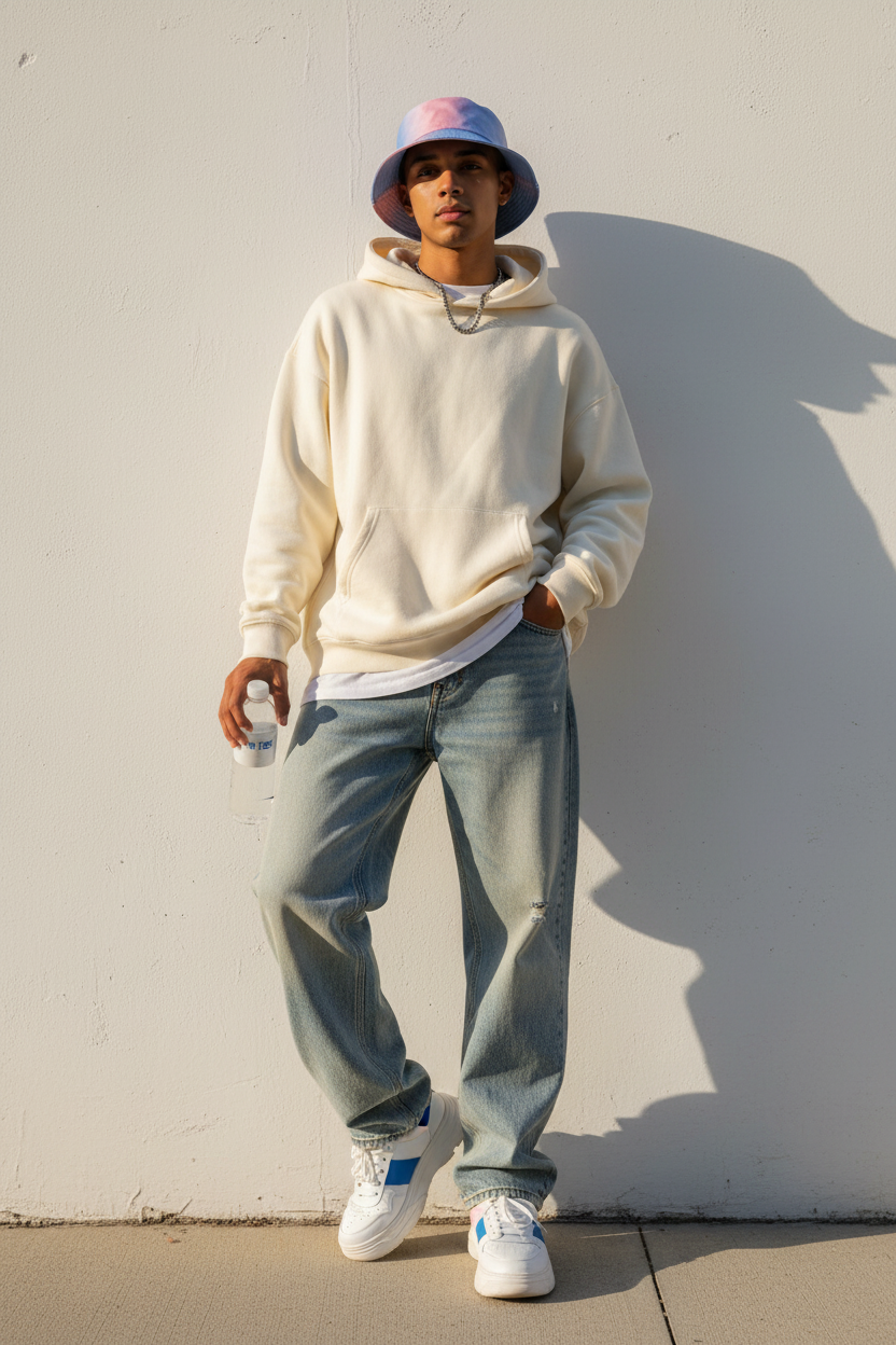 Mitchell Tie-Dye Wide Brim Bucket Hat