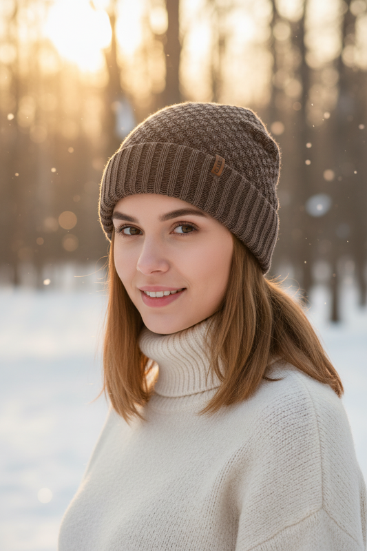 Ledger Solid Color Beanie – Unisex Knit Hat, One Size