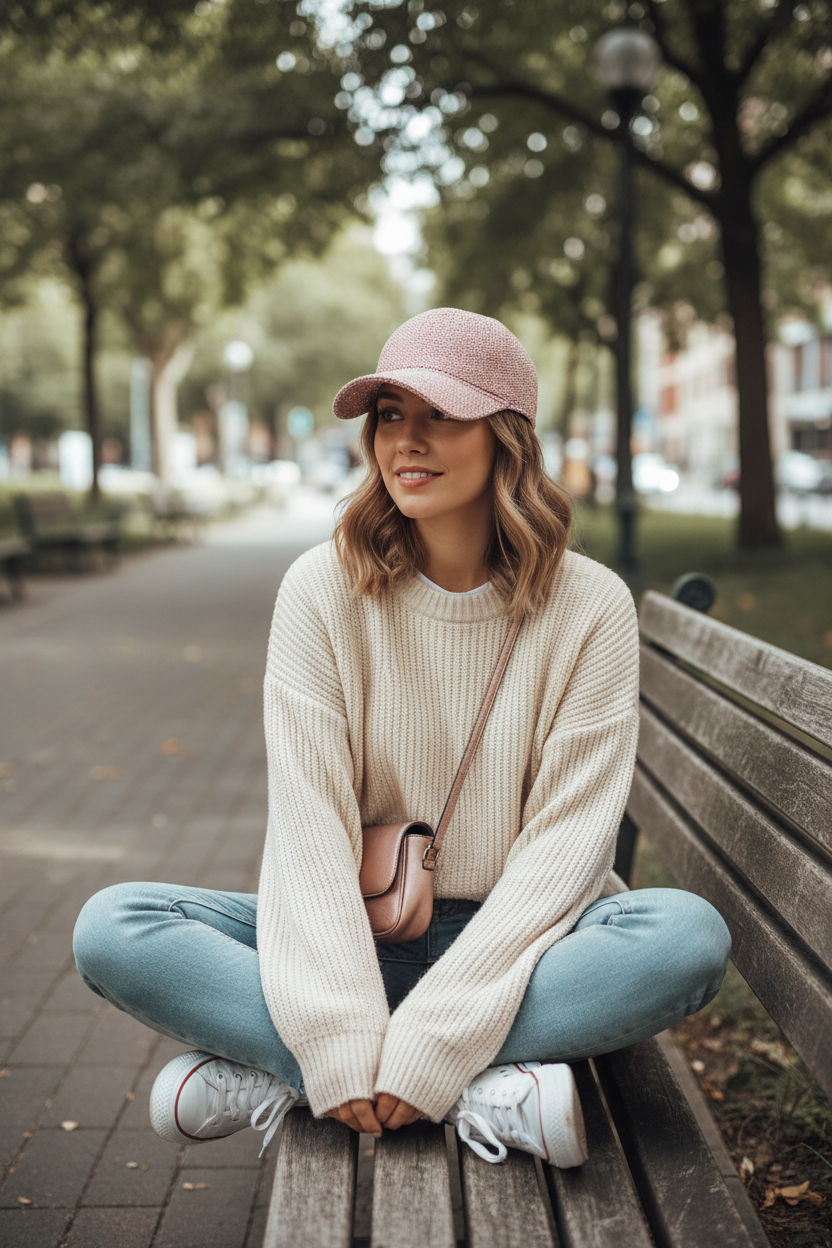 Brea Knitted Hollow Baseball Hat