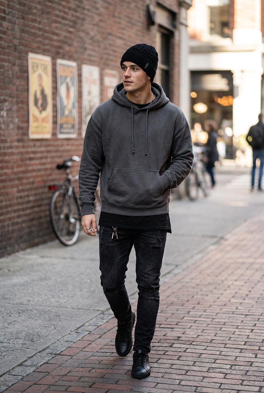 Lancaster Thickened Wool Checkered Beanie – Adjustable Fit