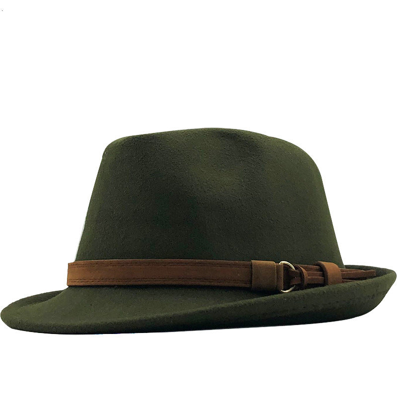 European And American Autumn And Winter Woolen Plain Hat