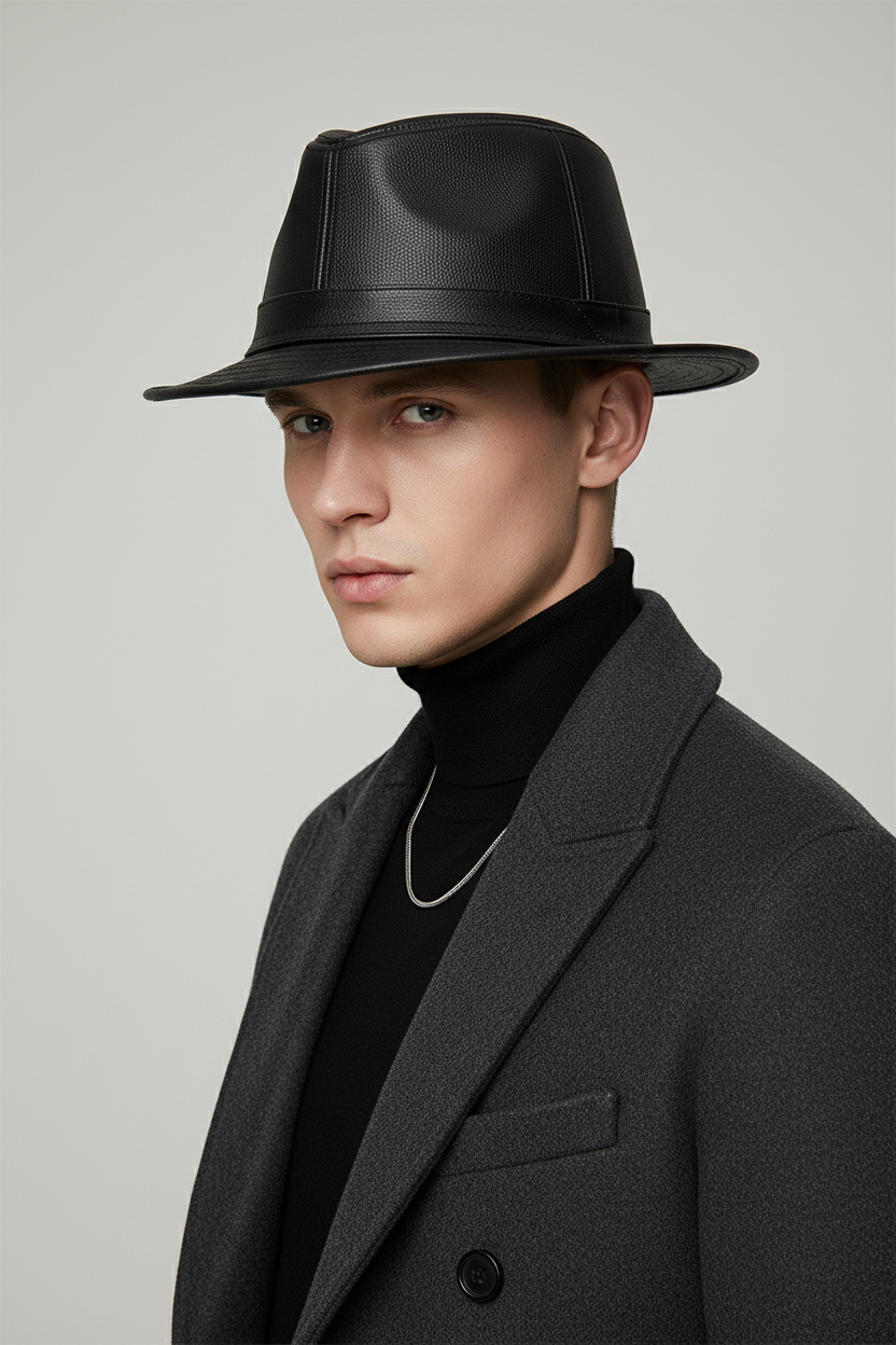 Cartwright Cowhide Leather Top Hat