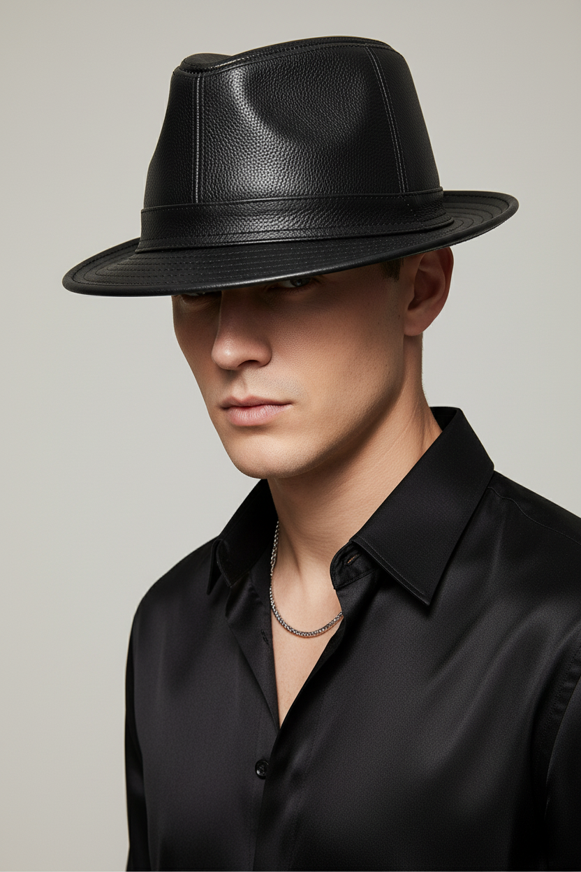 Cartwright Cowhide Leather Top Hat