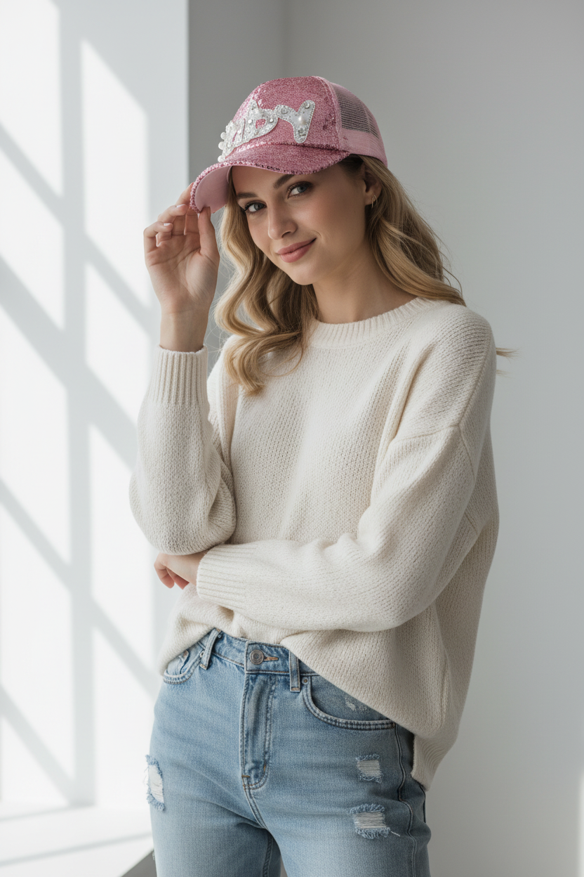 Sequin Baseball Cap – Unisex UV Protection