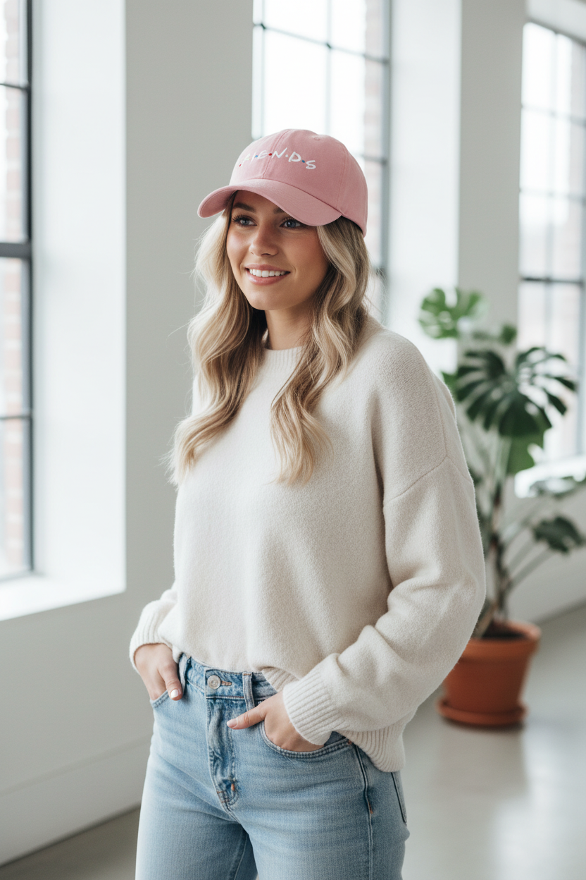 Friends Adjustable Dome Hat with Short Brim
