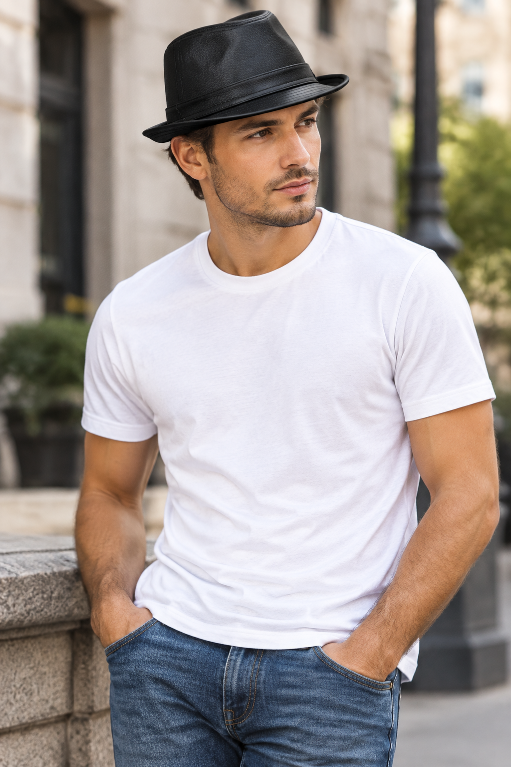 Cartwright Cowhide Leather Top Hat