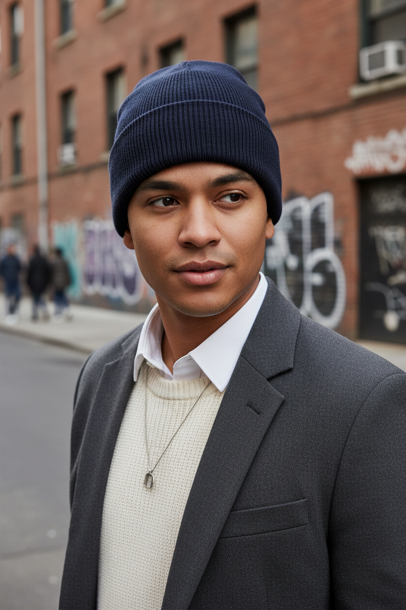 Brunson Unisex Solid Acrylic Stocking Cap Beanie
