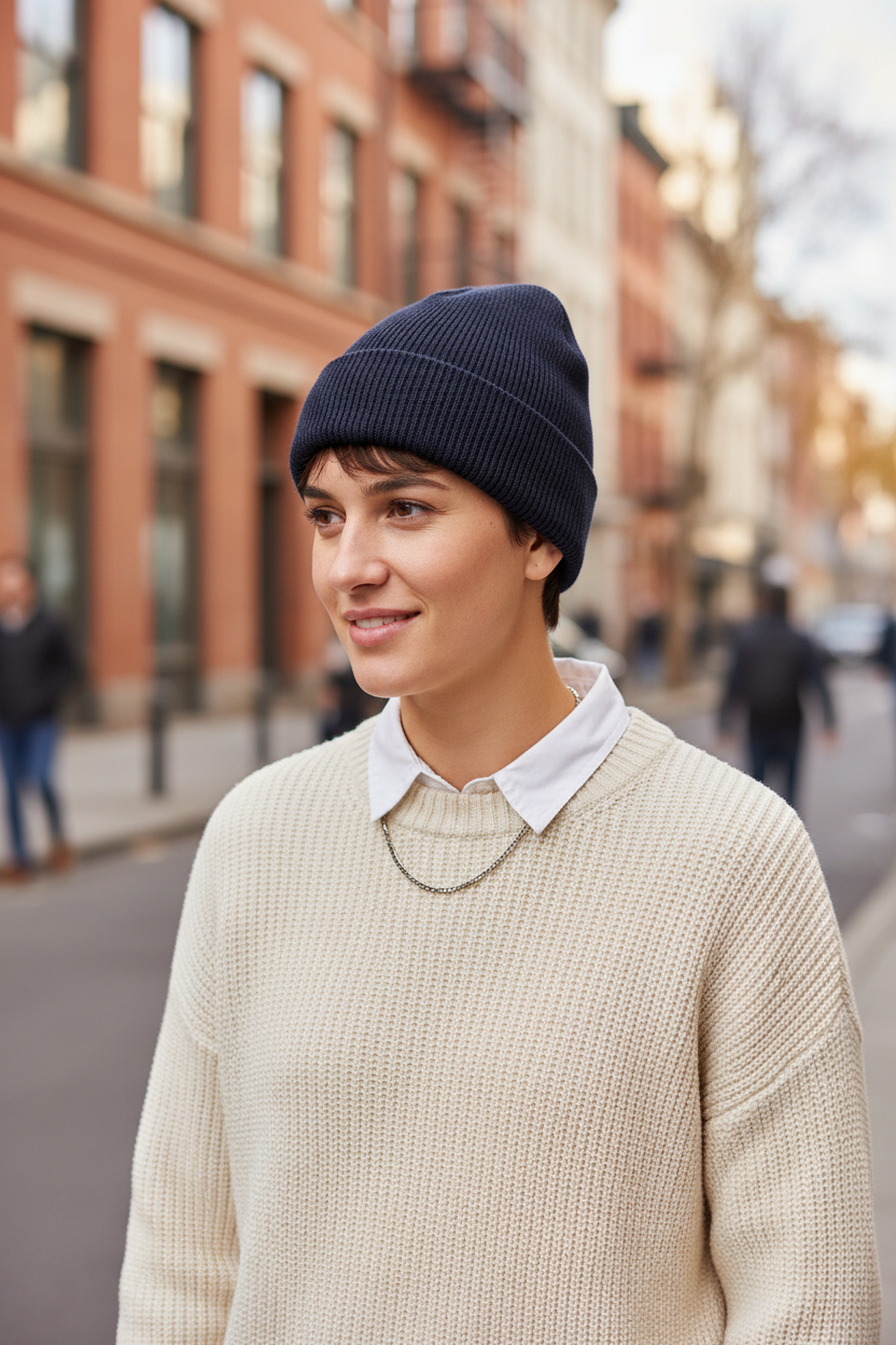 Brunson Unisex Solid Acrylic Stocking Cap Beanie