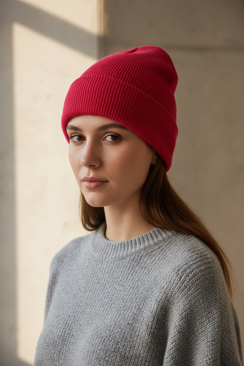 Brunson Unisex Solid Acrylic Stocking Cap Beanie