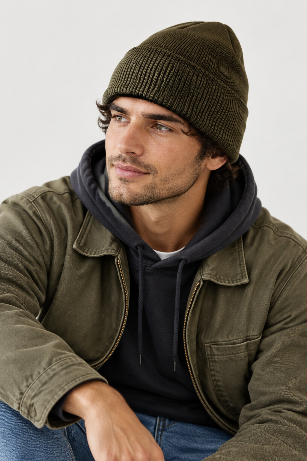 Brunson Unisex Solid Acrylic Stocking Cap Beanie