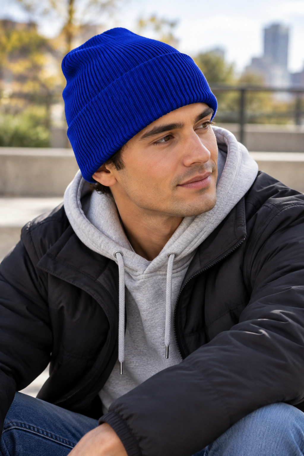 Brunson Unisex Solid Acrylic Stocking Cap Beanie