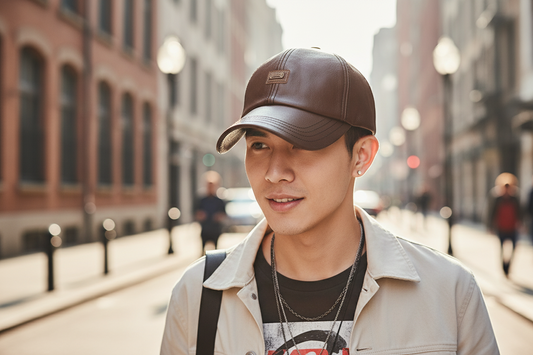 TheCapSpot - Manning leather baseball cap