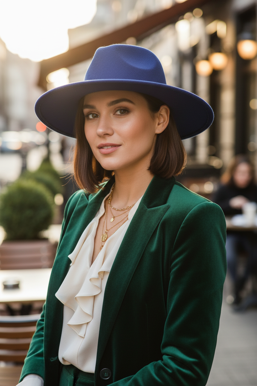 Arlington Solid Color Wool Felt Fedora Hat