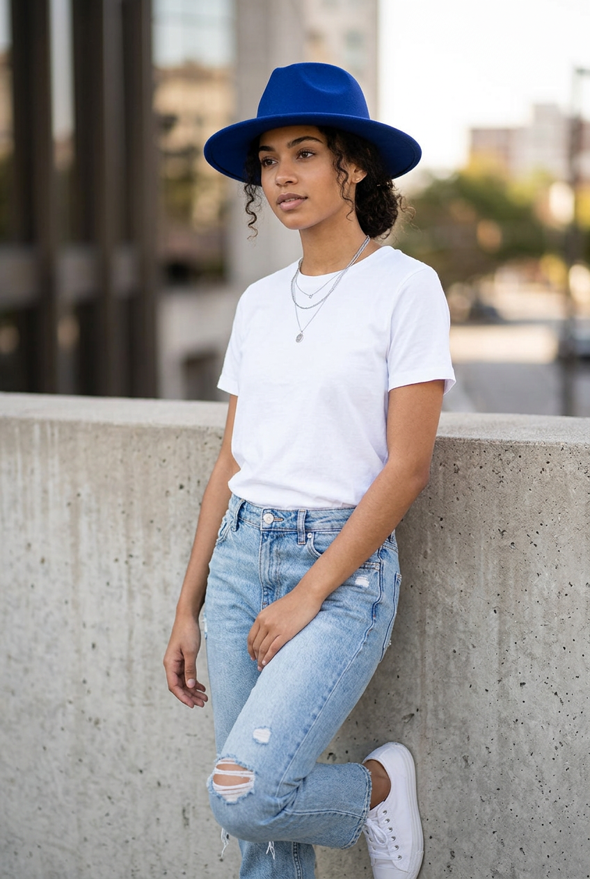 Arlington Solid Color Wool Felt Fedora Hat