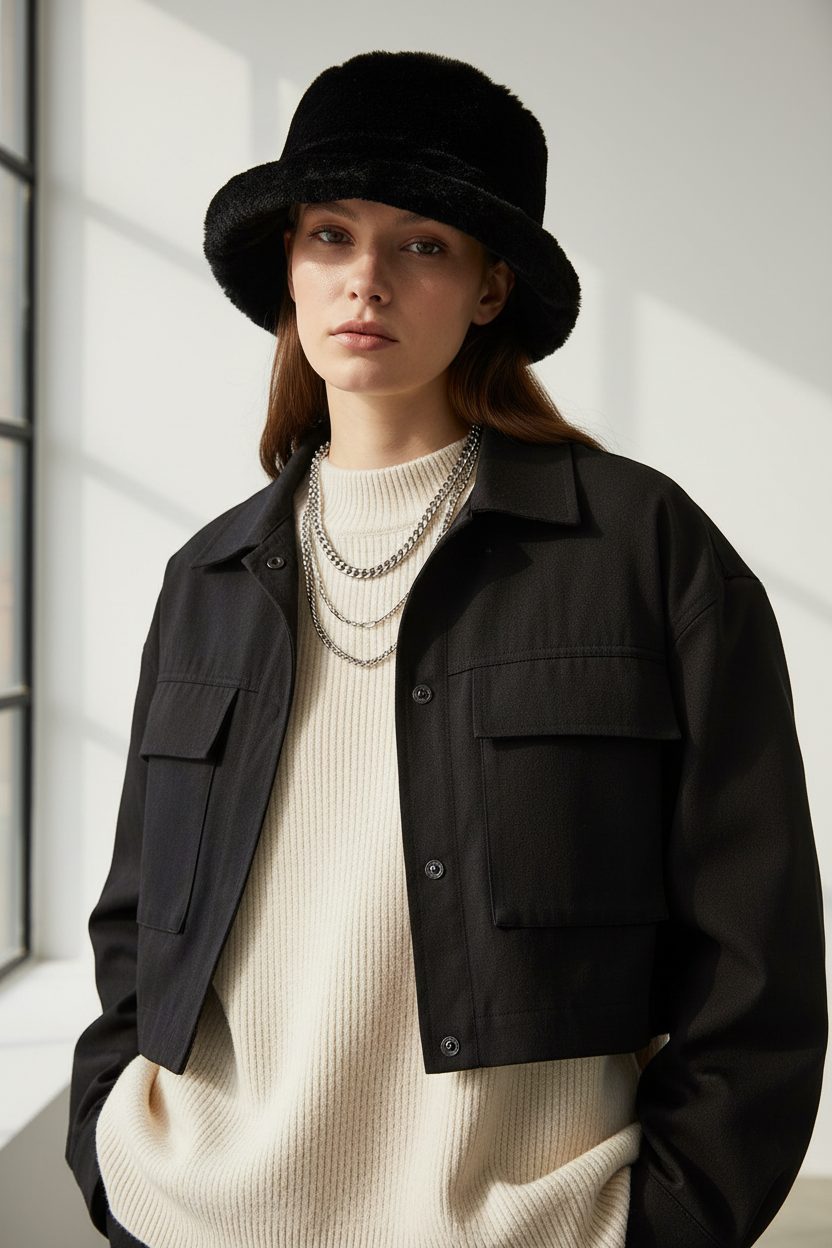 Ollie Faux Fur Bucket Hat – Women's Winter Monochrome