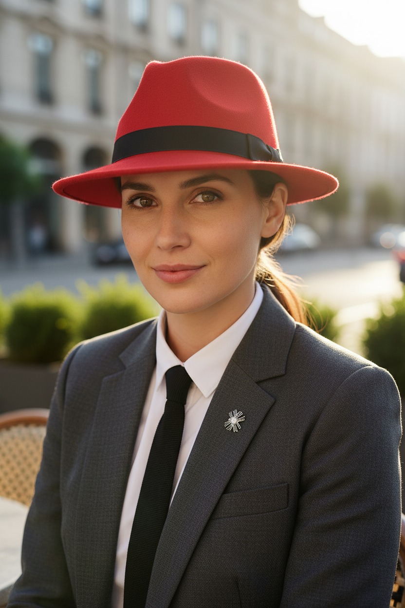 Jones Cashmere Fedora Hat with Classic Band