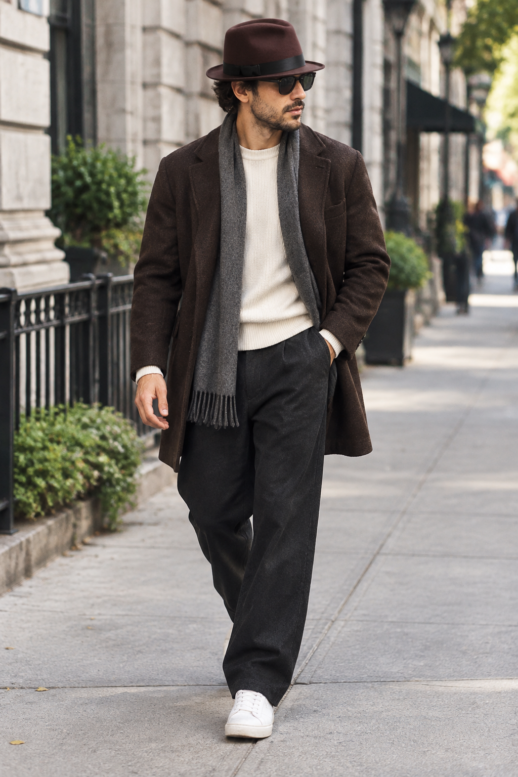 Jones Cashmere Fedora Hat with Classic Band