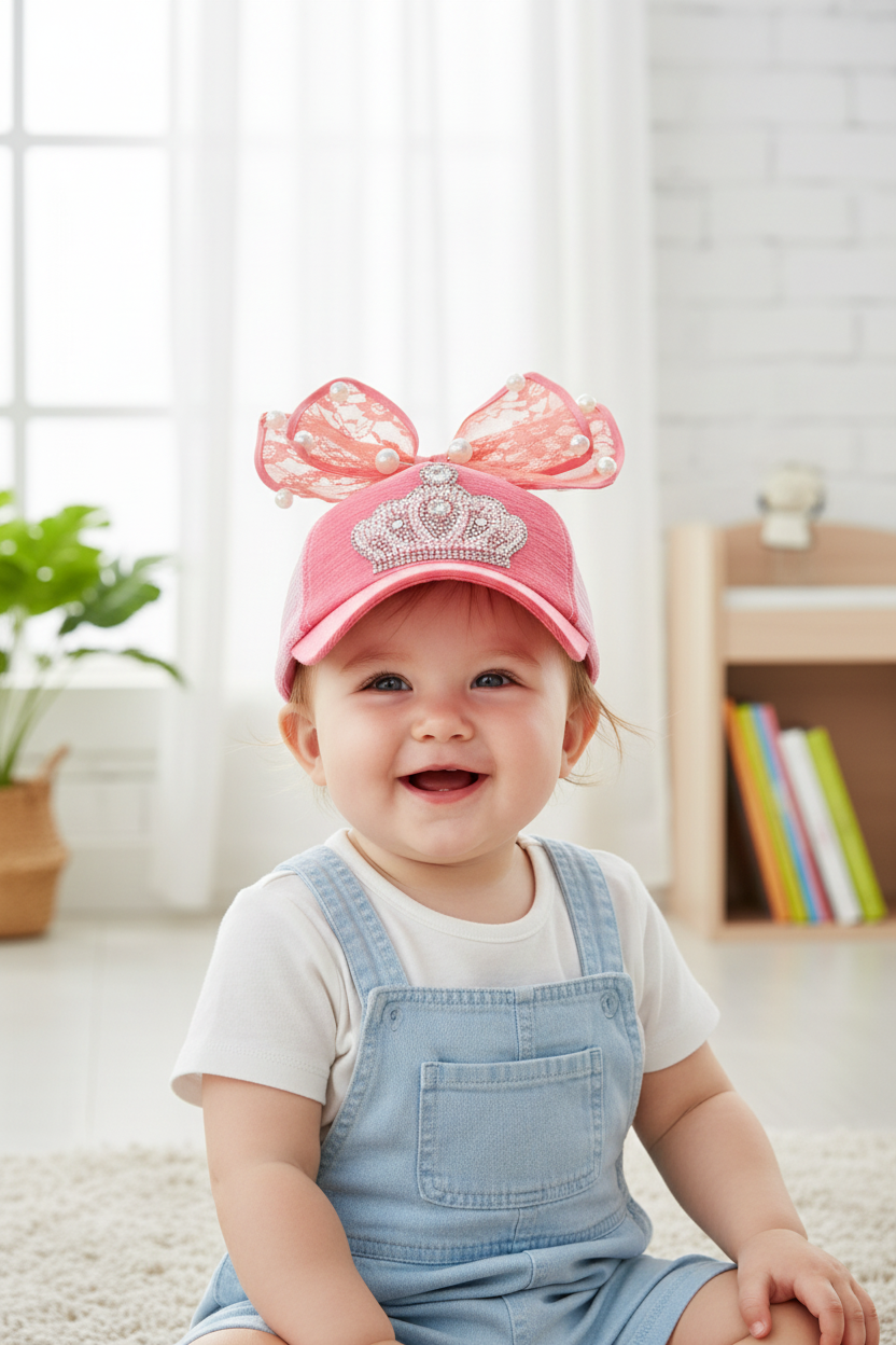 Infinity Adjustable Mesh Peaked Cap – Pink