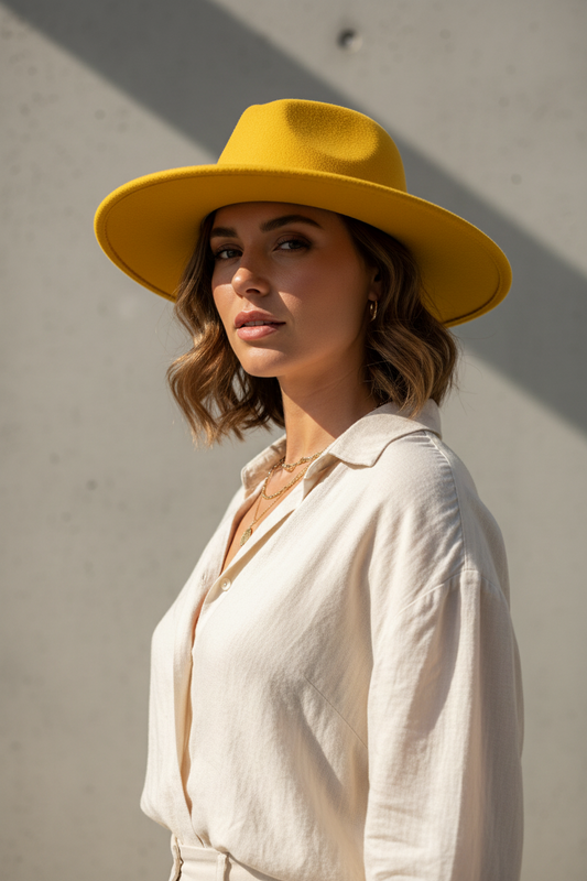 Quinton Women's Wool Felt Fedora Hat – Solid Color
