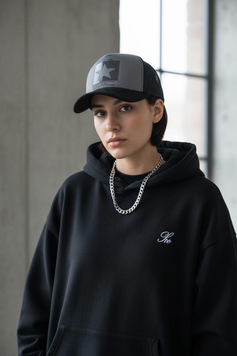 Kendall  Baseball Cap with Five-Pointed Star, Adjustable