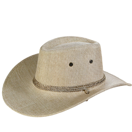 TheCapSpot - Linen Solid Color Cool Western Cowboy Hats
